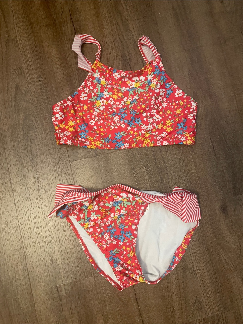 Cat & Jack Red Floral Girls' Two-Piece Bikini